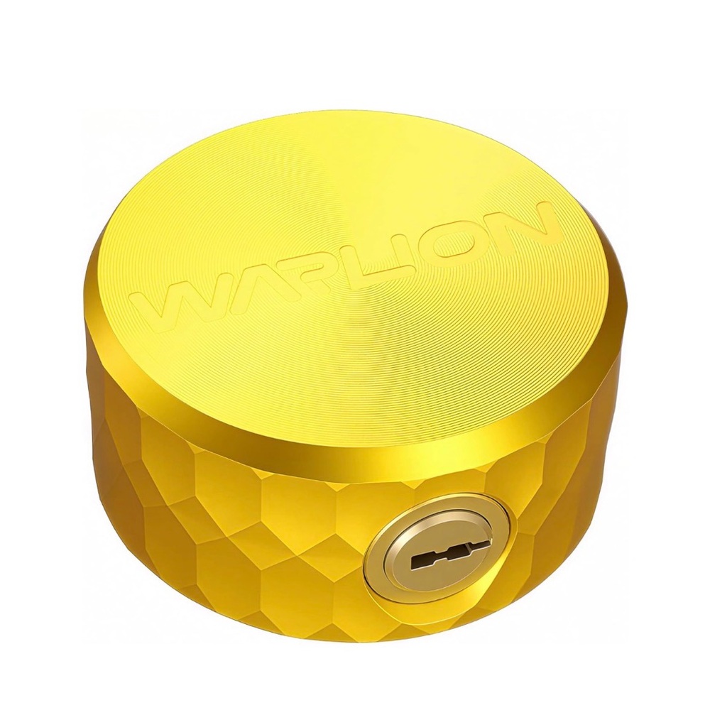 Solid Aluminum Puck Lock Hidden Shackle Trailer Lock Heavy Duty w/ 4 Keys Safe